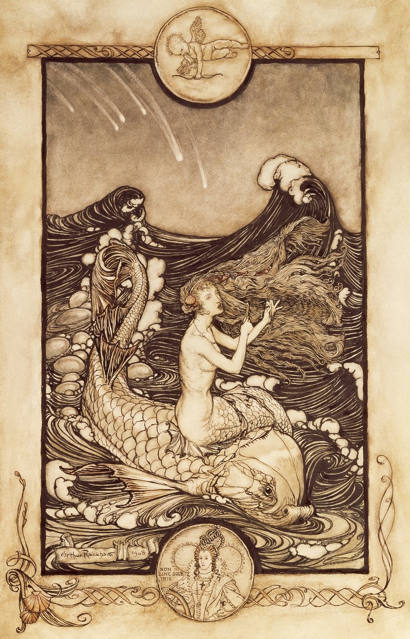 Havfrue og delfin fra 