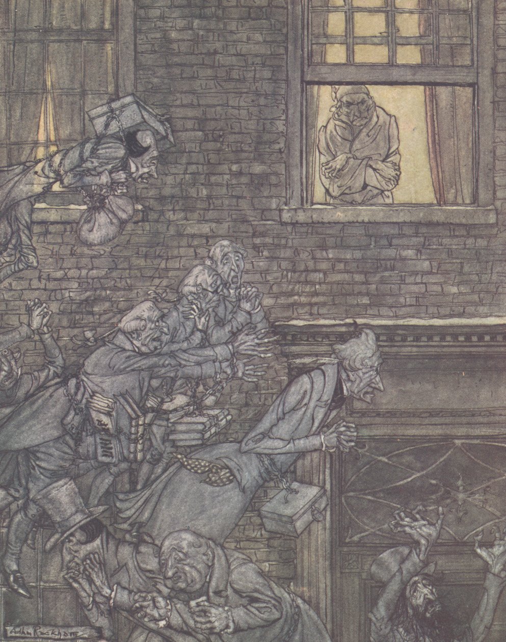 "På vindens vinger", 1915 af Arthur Rackham