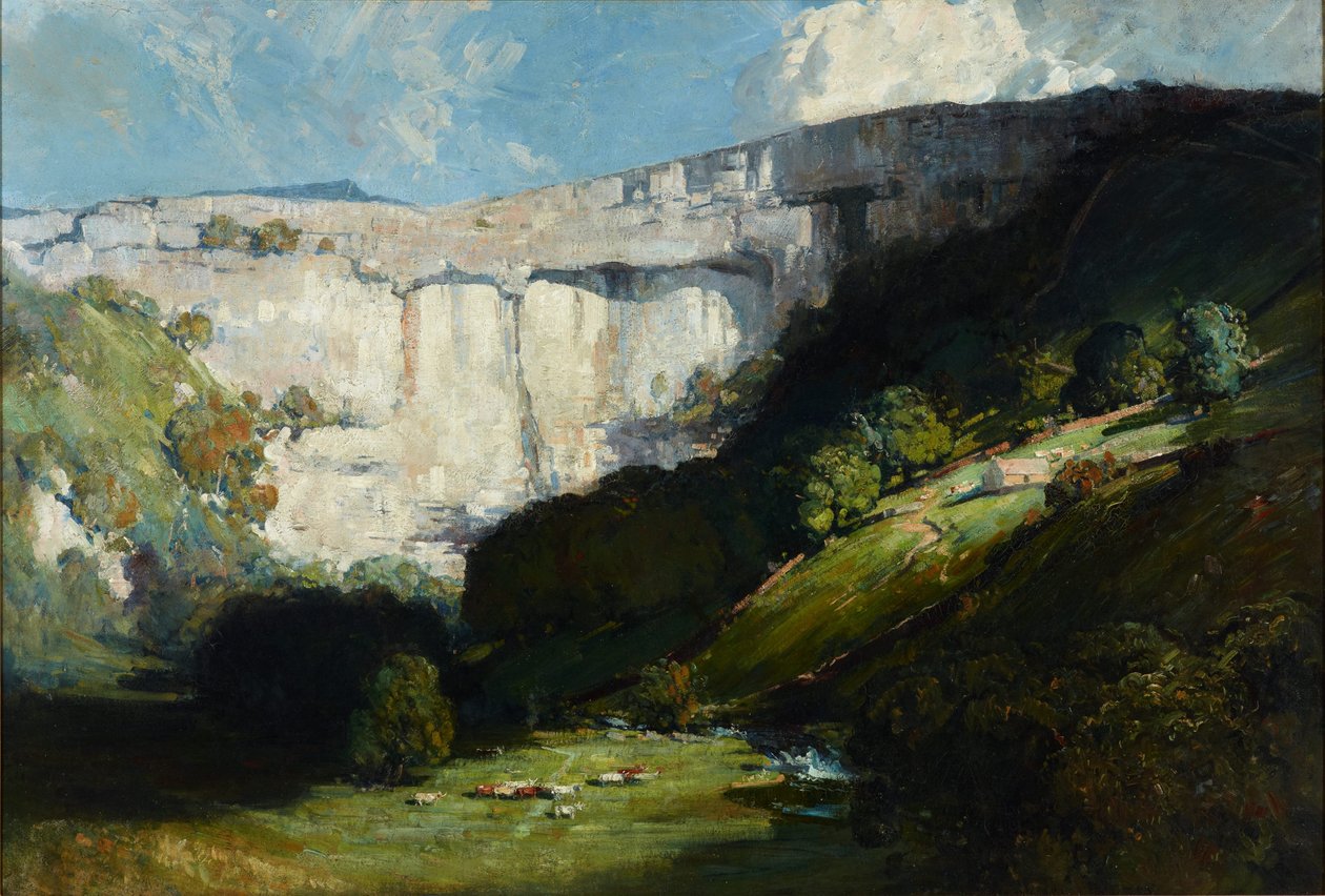 Malham Cove af Arthur Streeton
