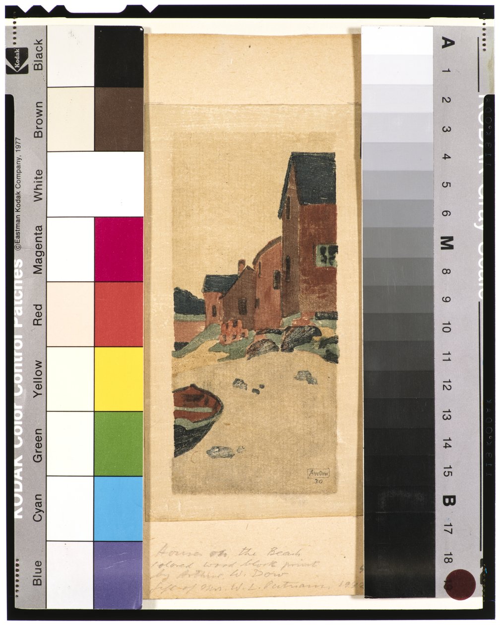 En grå dag (huse på en strand), ca. 1895 af Arthur Wesley Dow