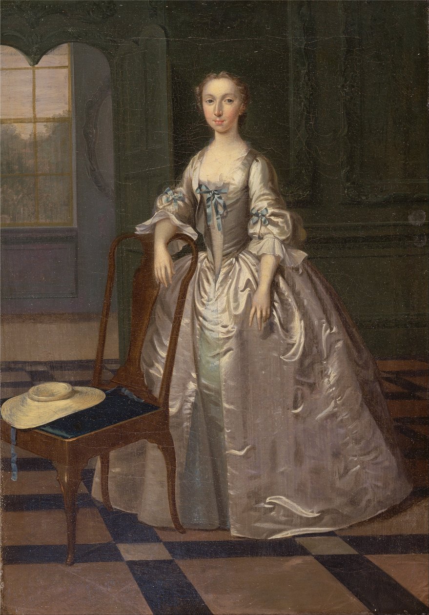 En dame i et tegnestue af Arthur Devis