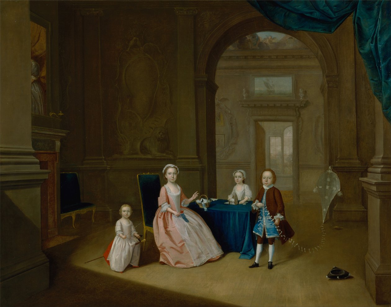 Børn i et interiør af Arthur Devis