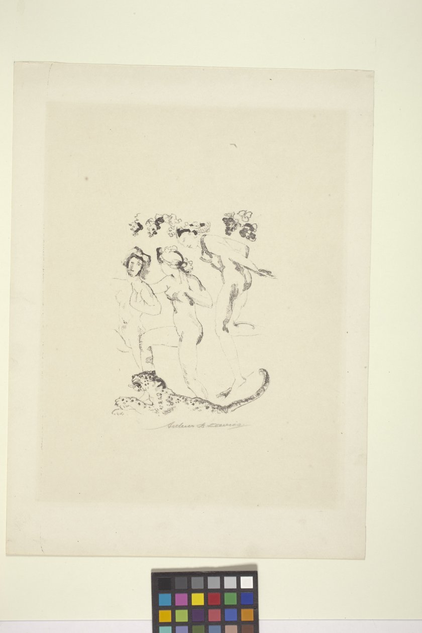 Bacchantes (litografi) af Arthur Bowen Davies