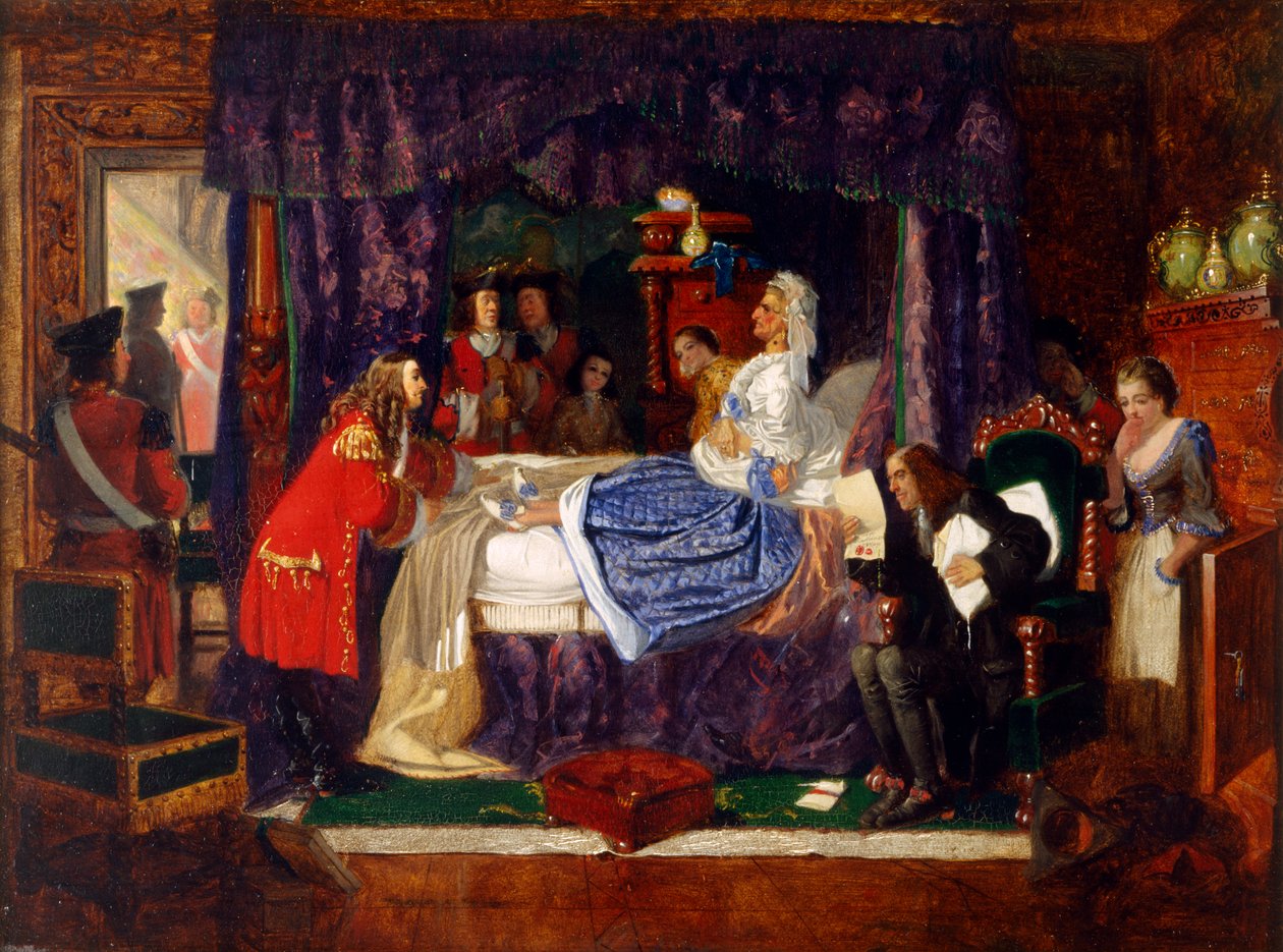 A Death-Bed Scene (olie på lærred) af Arthur Boyd Houghton
