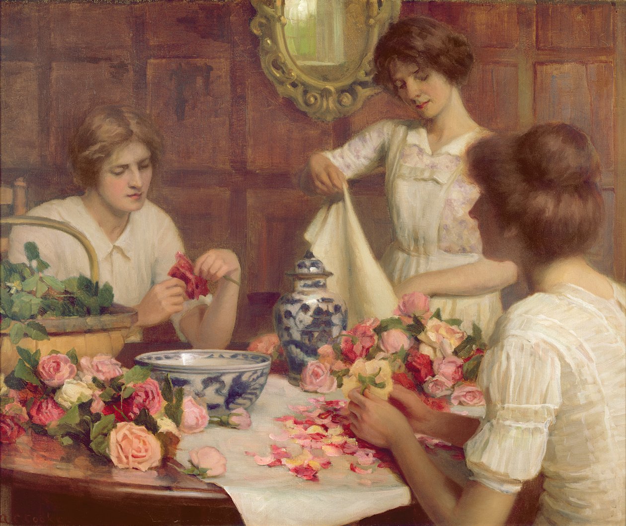 Pot Pourri (olie på lærred) af Arthur Claude Cooke