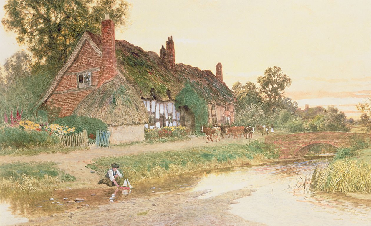 At sejle båden af Arthur Claude Strachan