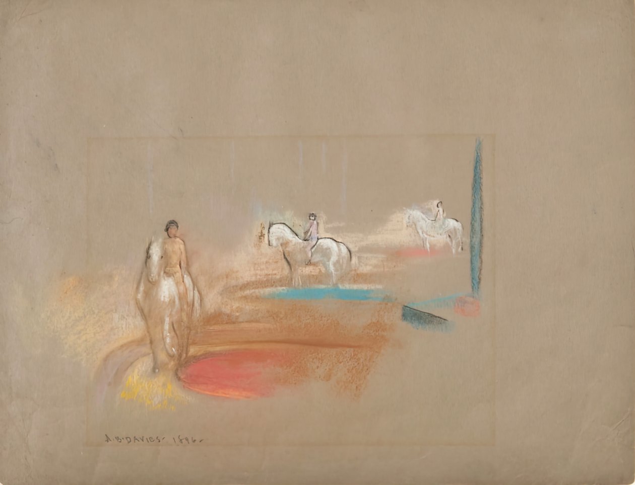 Tre Ryttere, 1896. af Arthur Davies