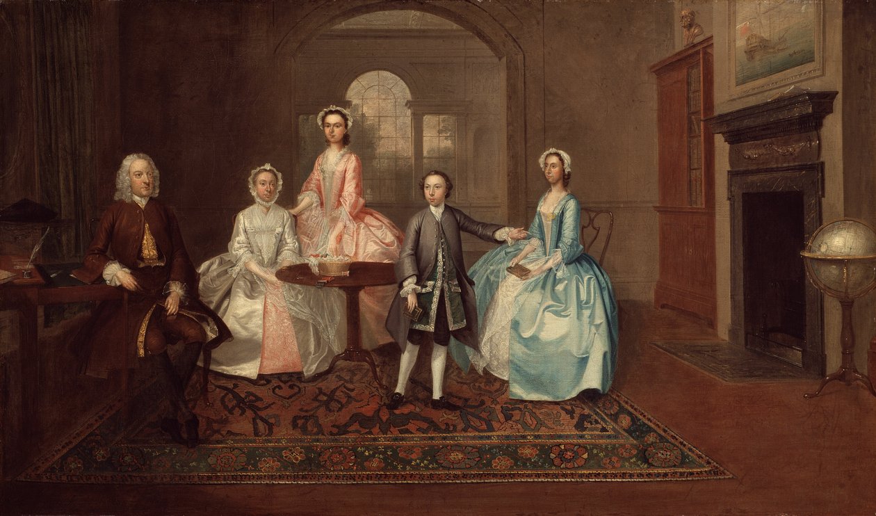 John Thomlinson og hans familie, 1745. af Arthur Devis