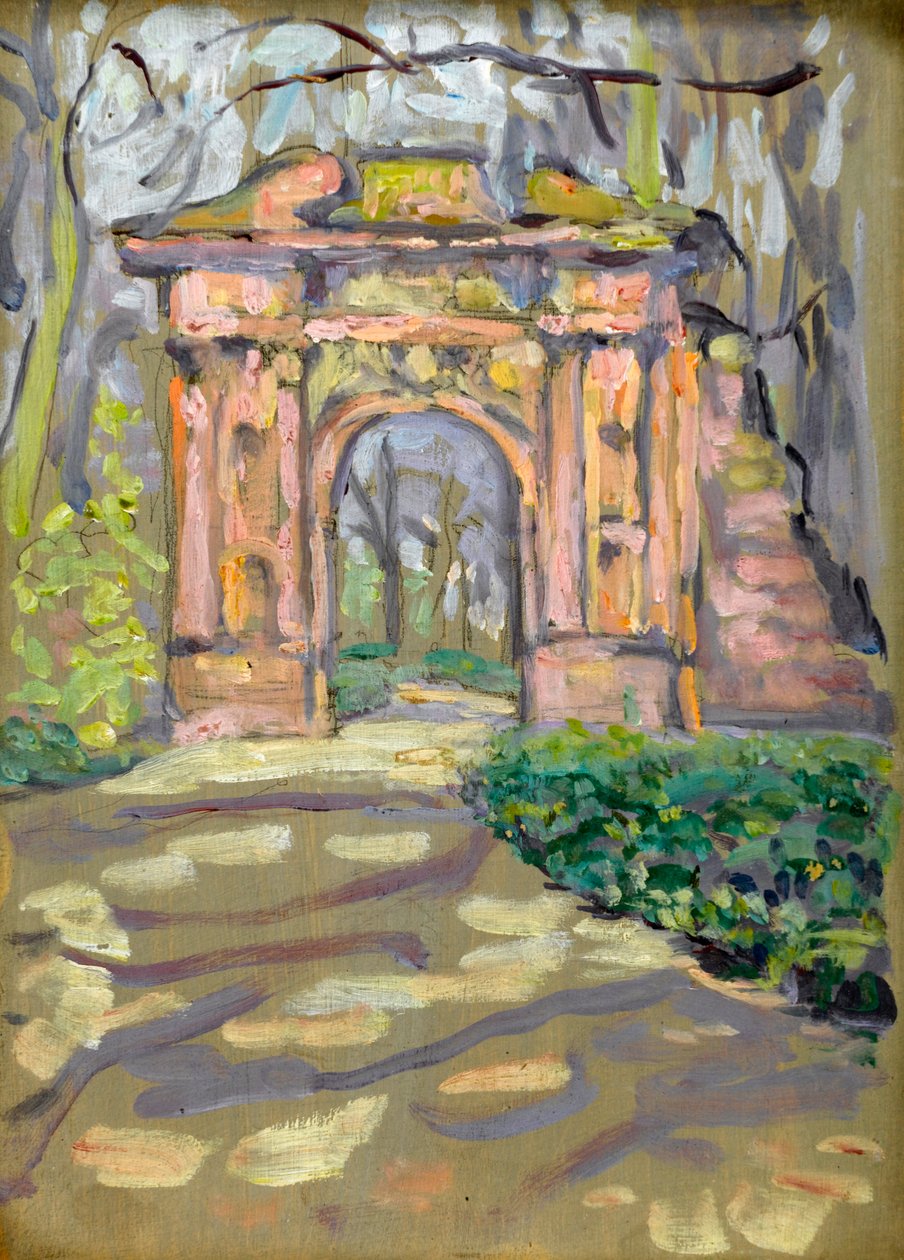 Ornamental bue i en park af Arthur Haythorne Studd