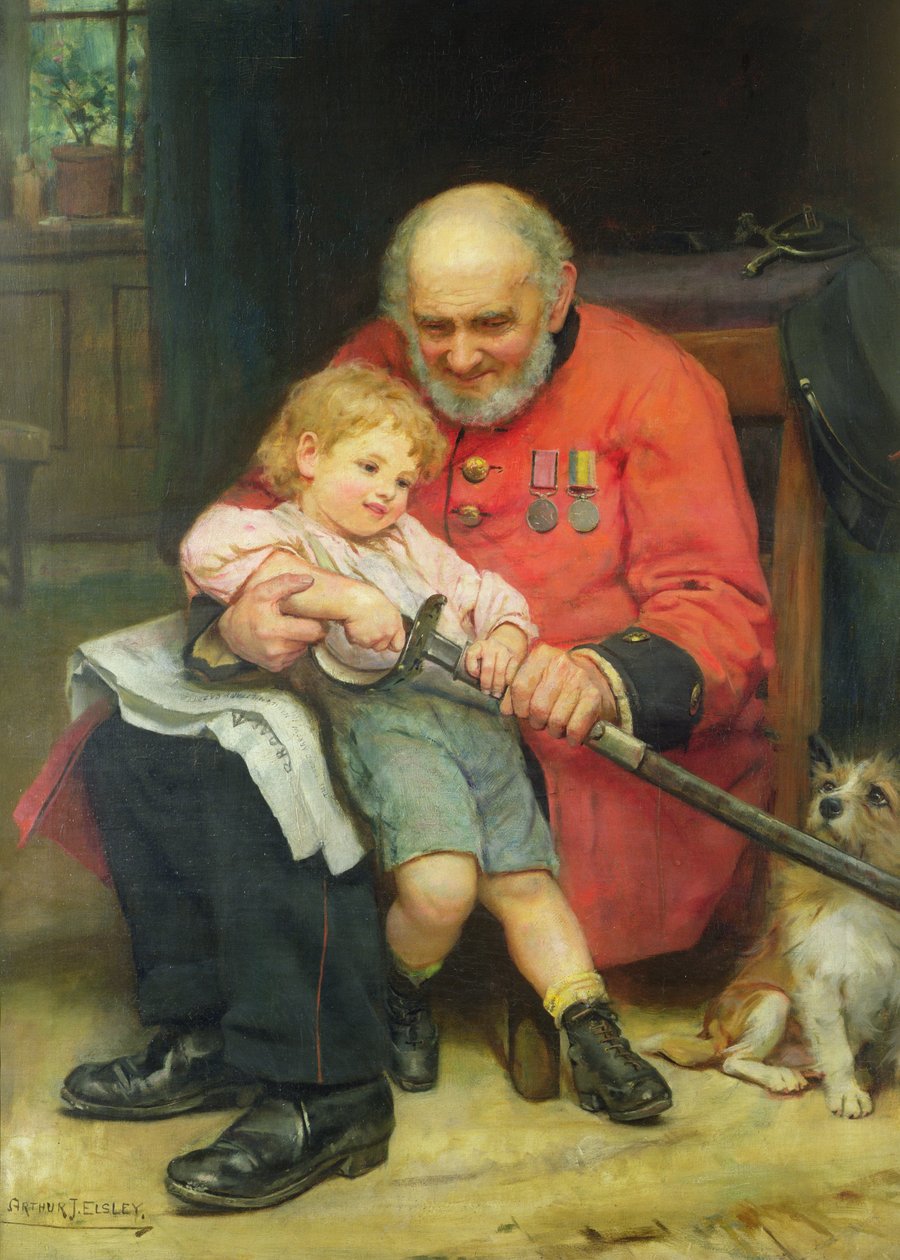En ung brite (olie på lærred) af Arthur John Elsley