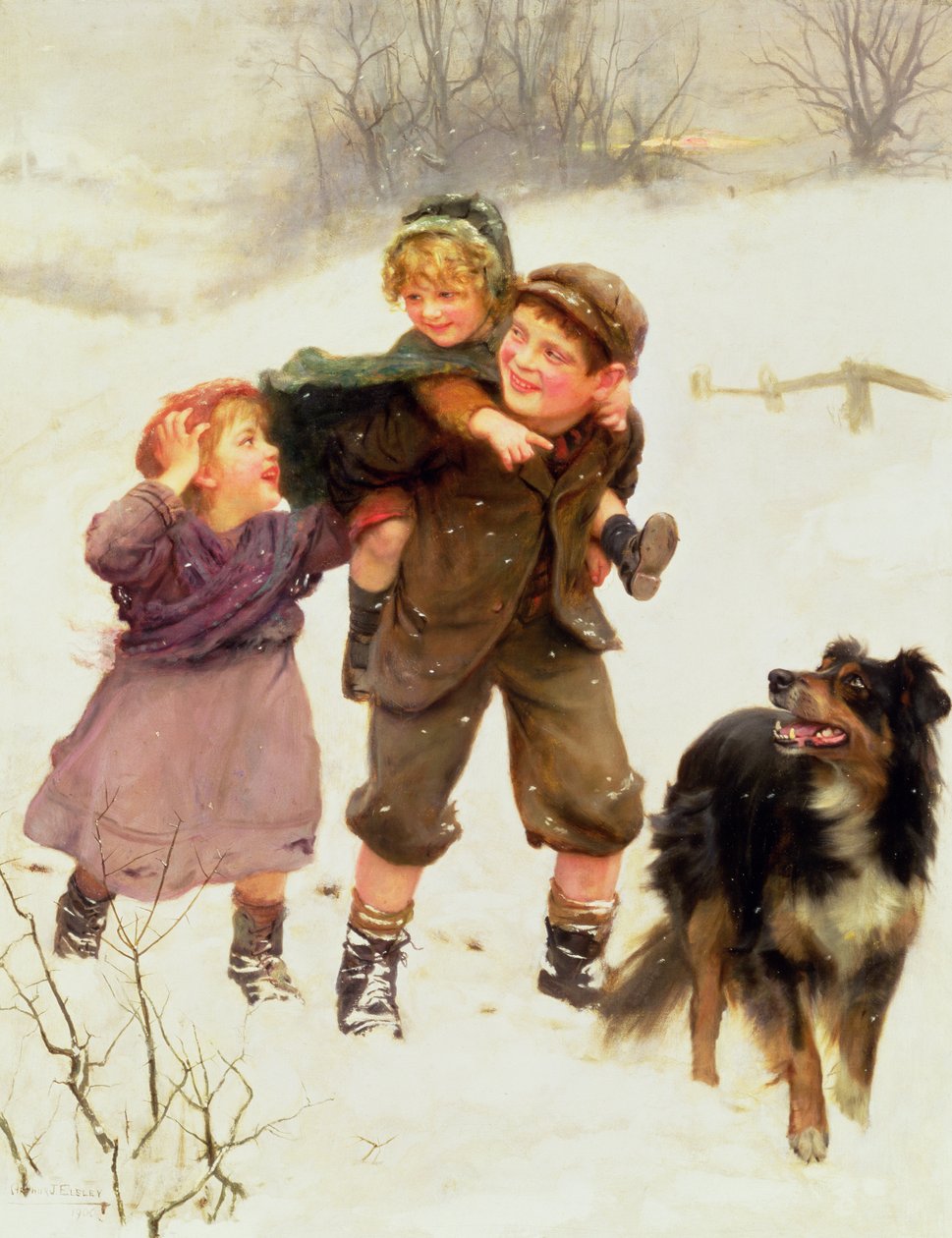 Piggy Back Ride af Arthur John Elsley