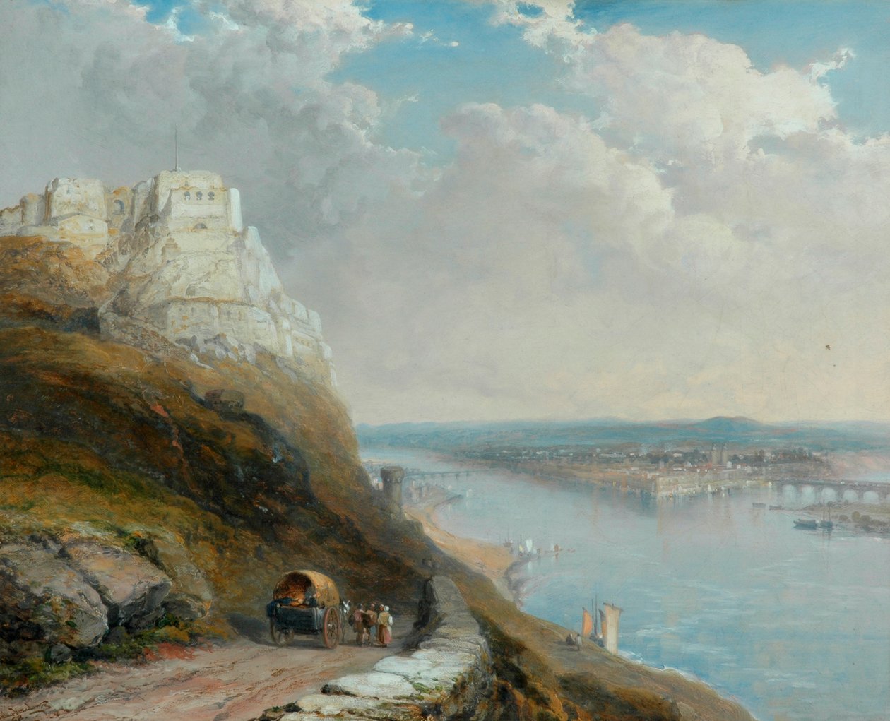 Coblenz fra Ehrenbreitstein, 1898 af Arthur Joseph Meadows
