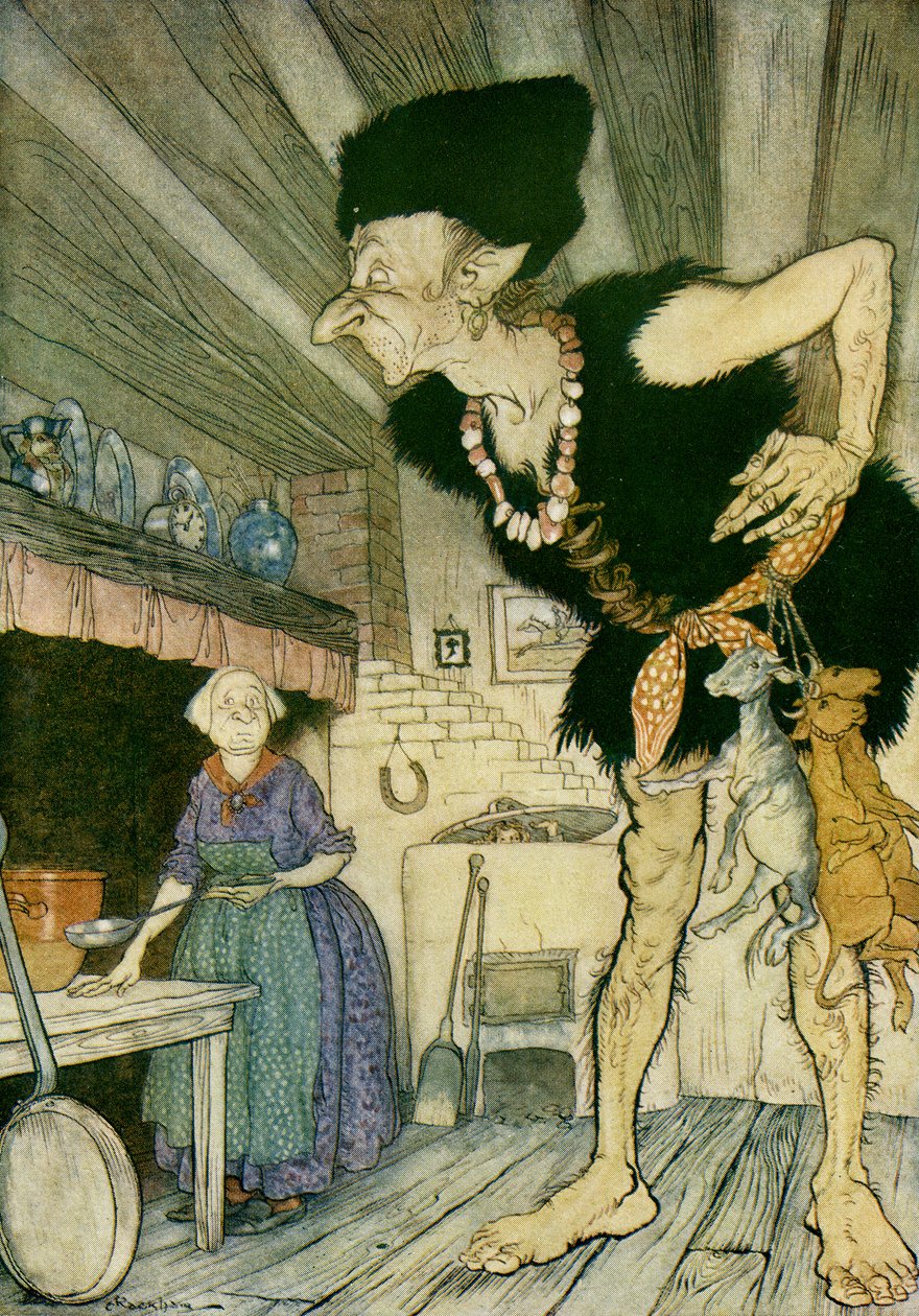 Hans og Bønnestagen af Arthur Rackham