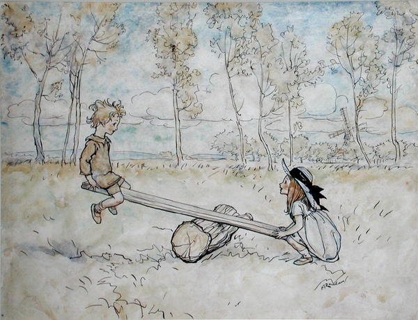 Se, Saw, Margery Daw af Arthur Rackham