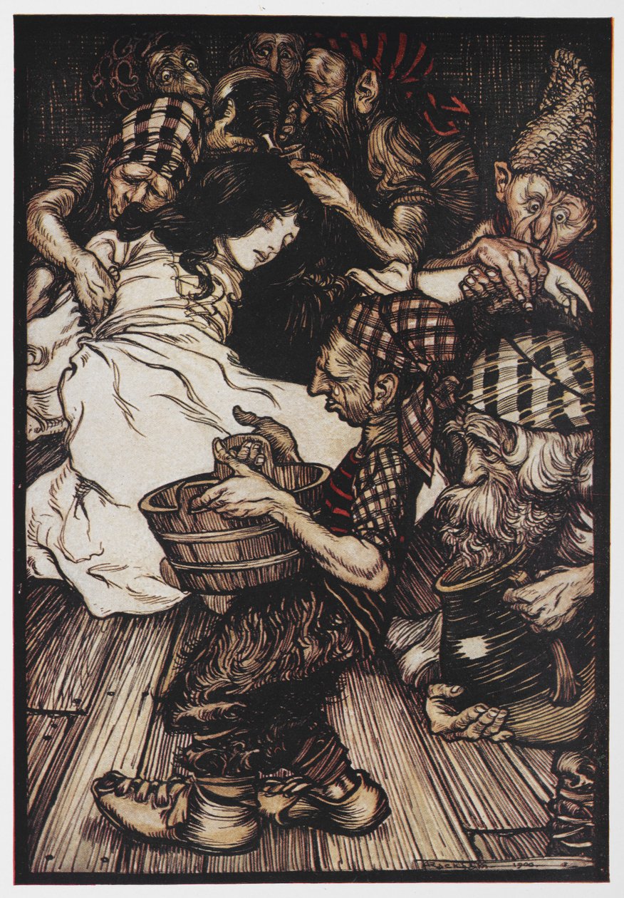Snehvide med de syv dværge. af Arthur Rackham