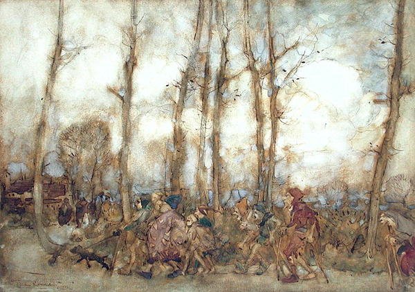 Tiggerne kommer til byen af Arthur Rackham