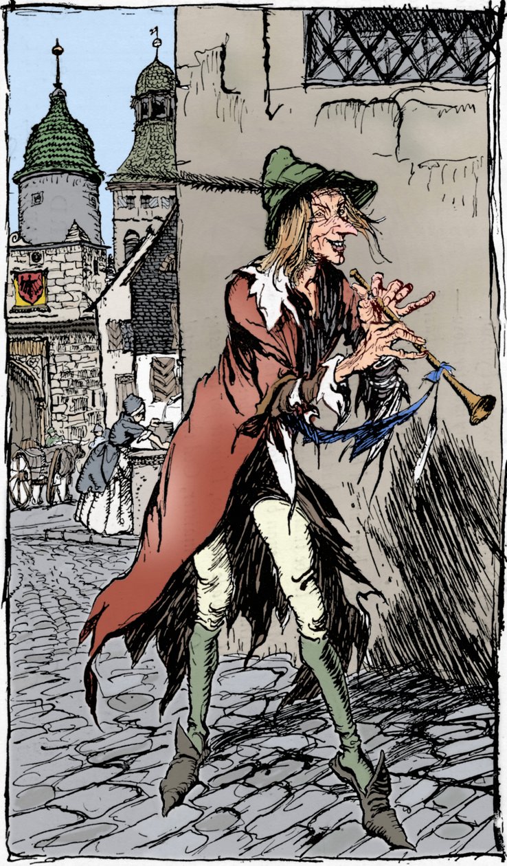 The Pied Piper of Hameln, 1934 af Arthur Rackham