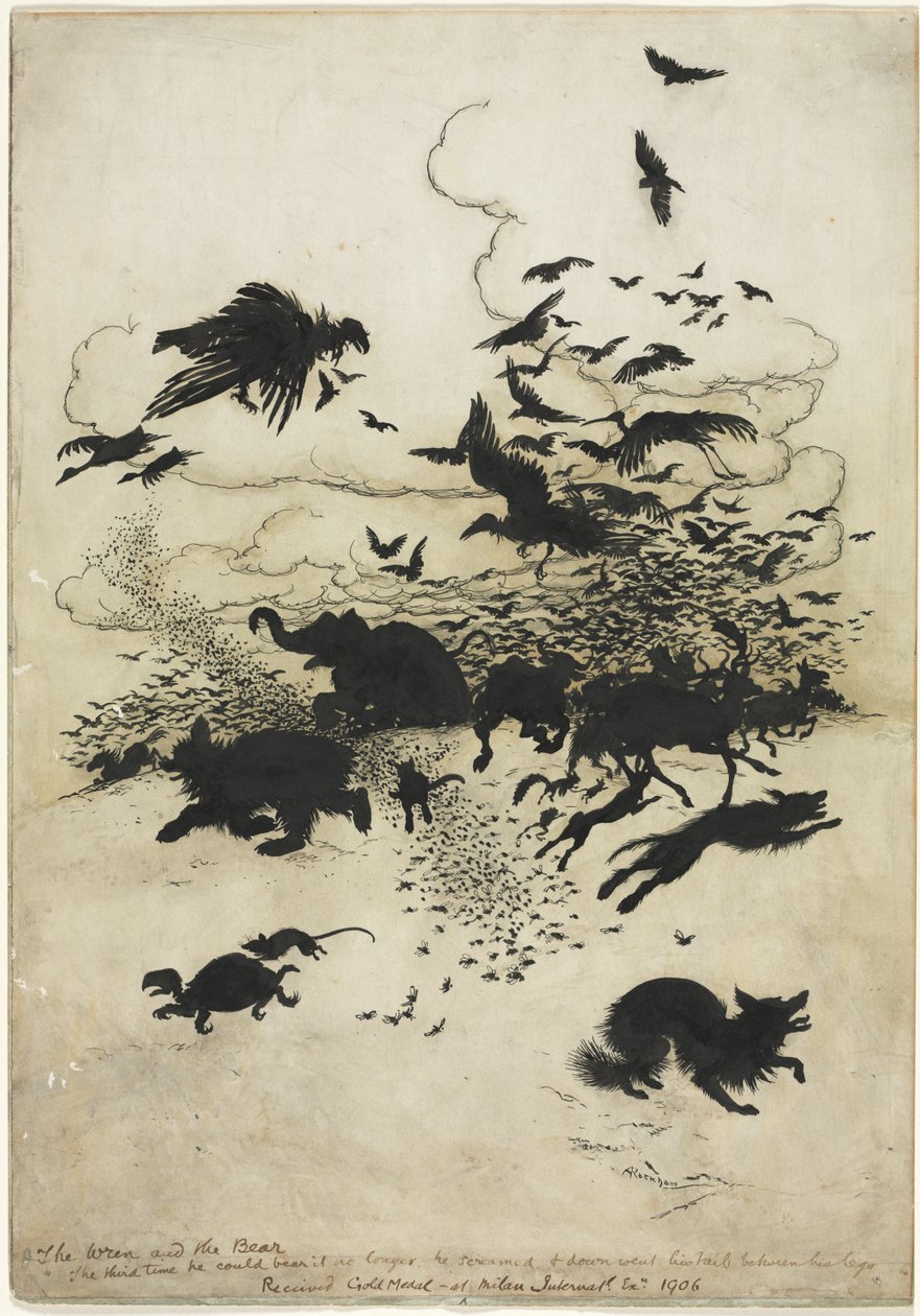 Wren og Bjørnen af Arthur Rackham