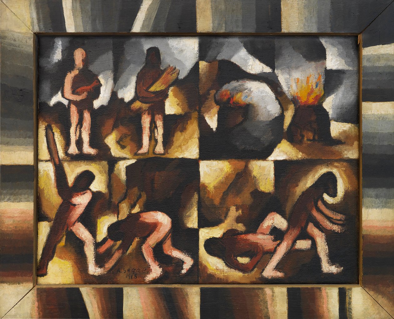 Kain og Abel Gamle Testamente cyklus, 1918. af Arthur Segal