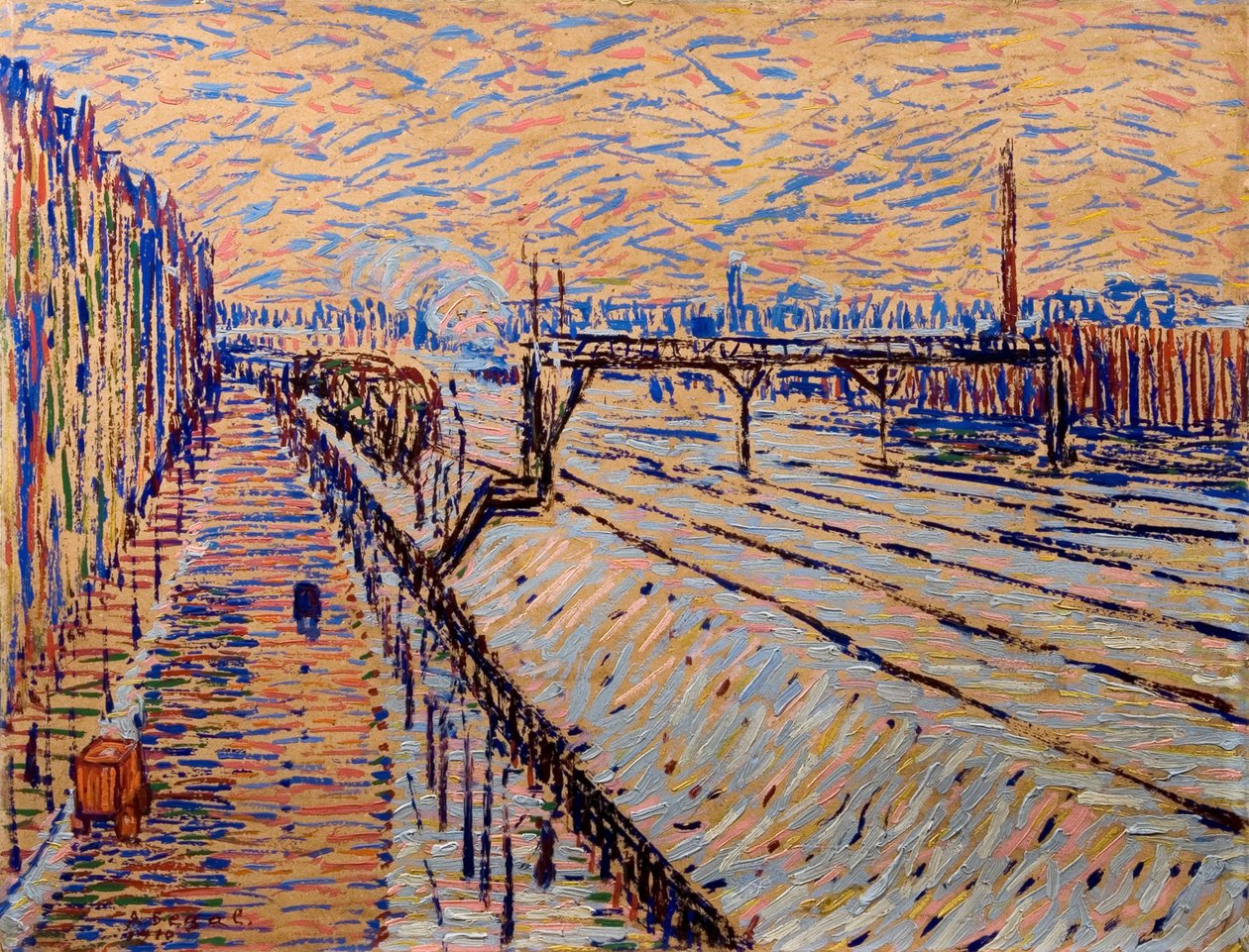 Jernbanen, 1910. af Arthur Segal