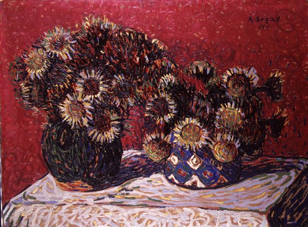 To vaser med blomster af Arthur Segal