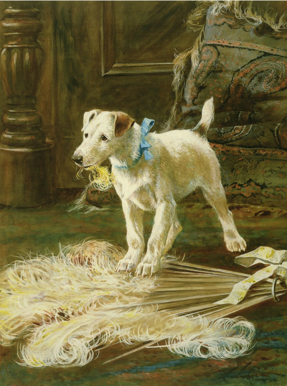 Mischief (olie på lærred) af Arthur Wardle