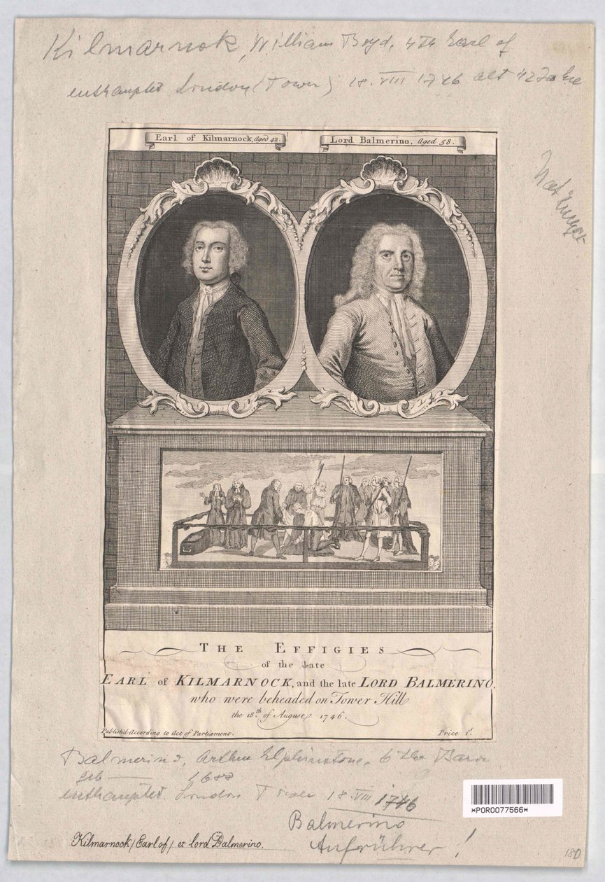 4. jarl af Kilmarnock Boyd (print) af Artist Unknown