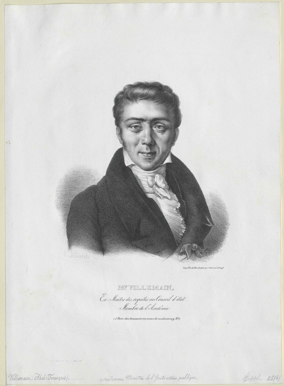 Abel-Francois Villemain af Artist Unknown