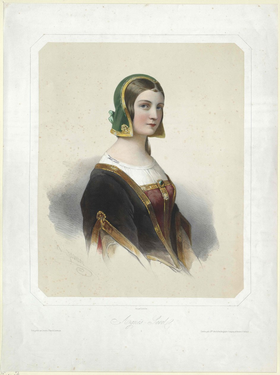 Agnes Sorel (print) af Artist Unknown