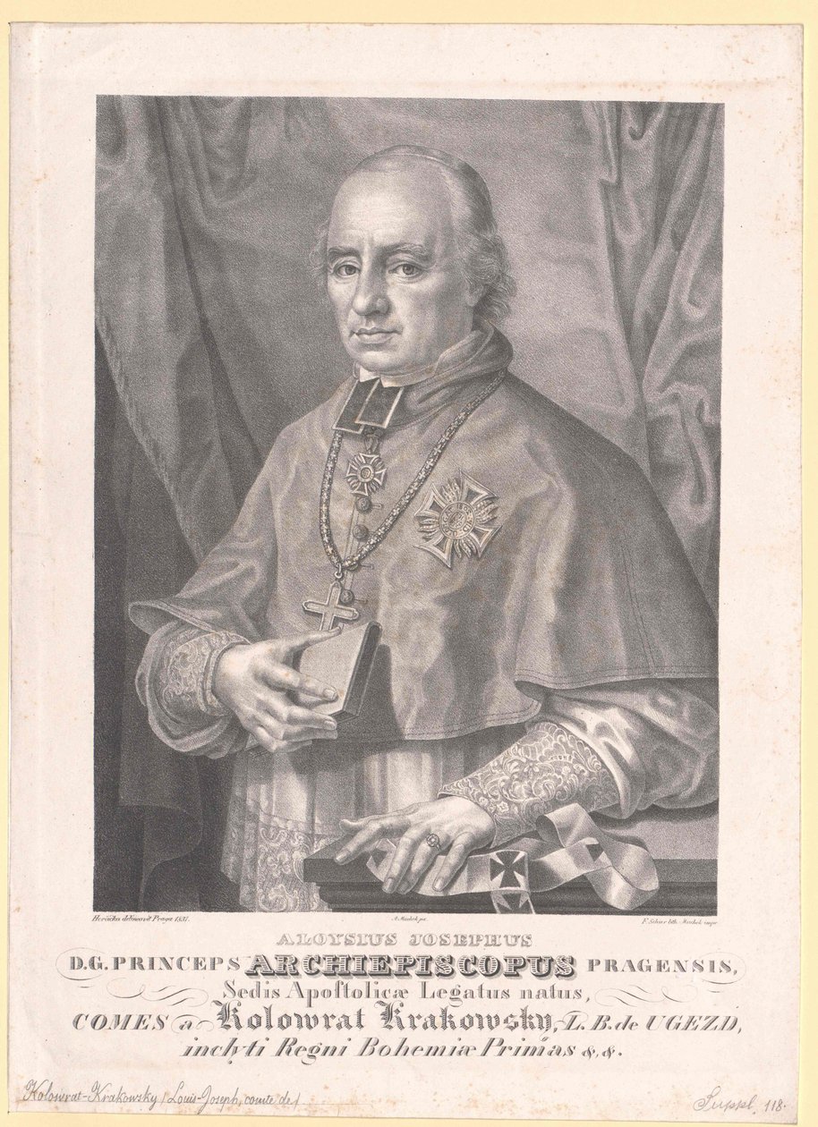 Aloysius Joseph greve Kolovrat Krakowski af Artist Unknown