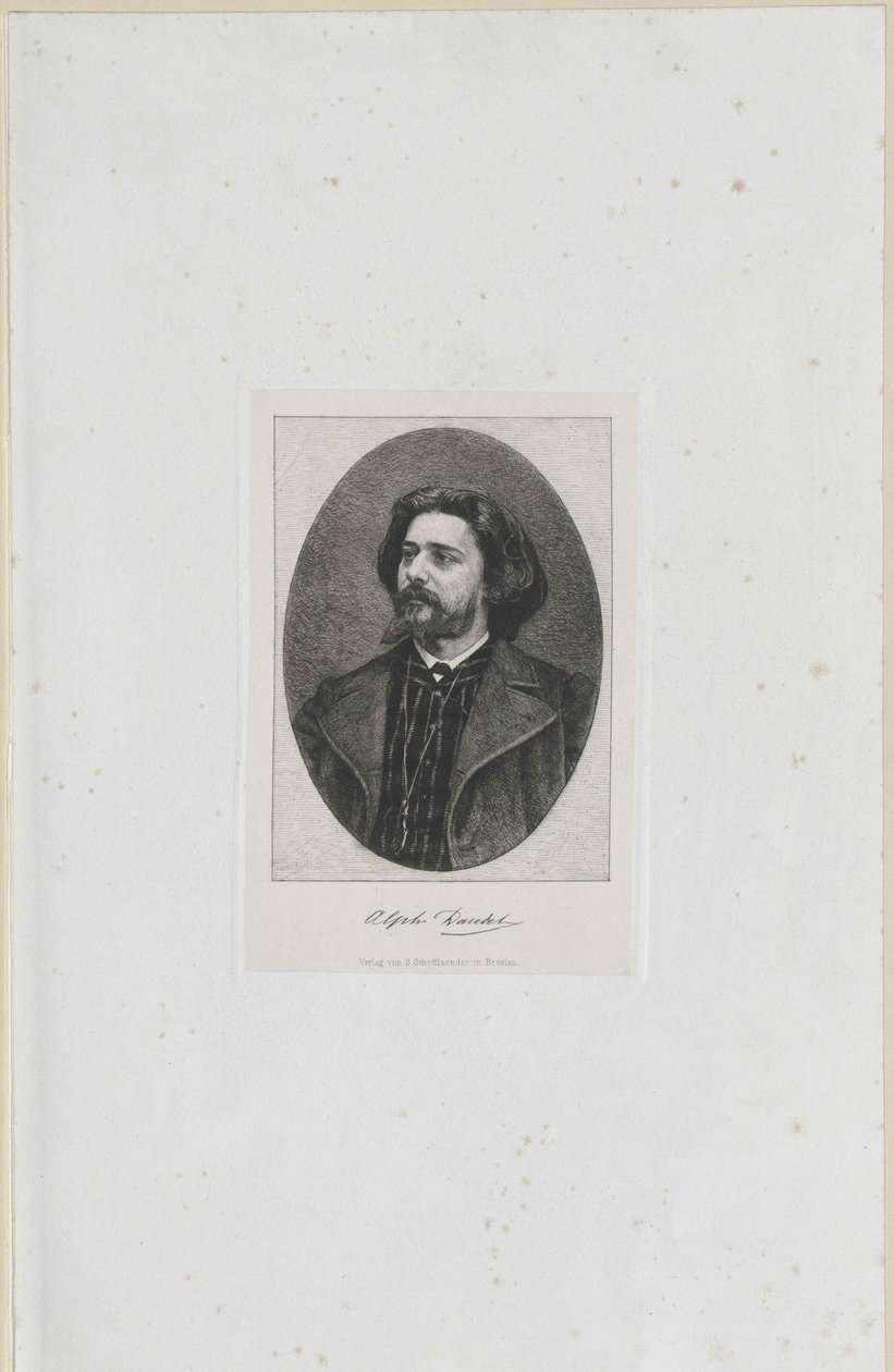 Alphonse Daudet (tryk) af Artist Unknown
