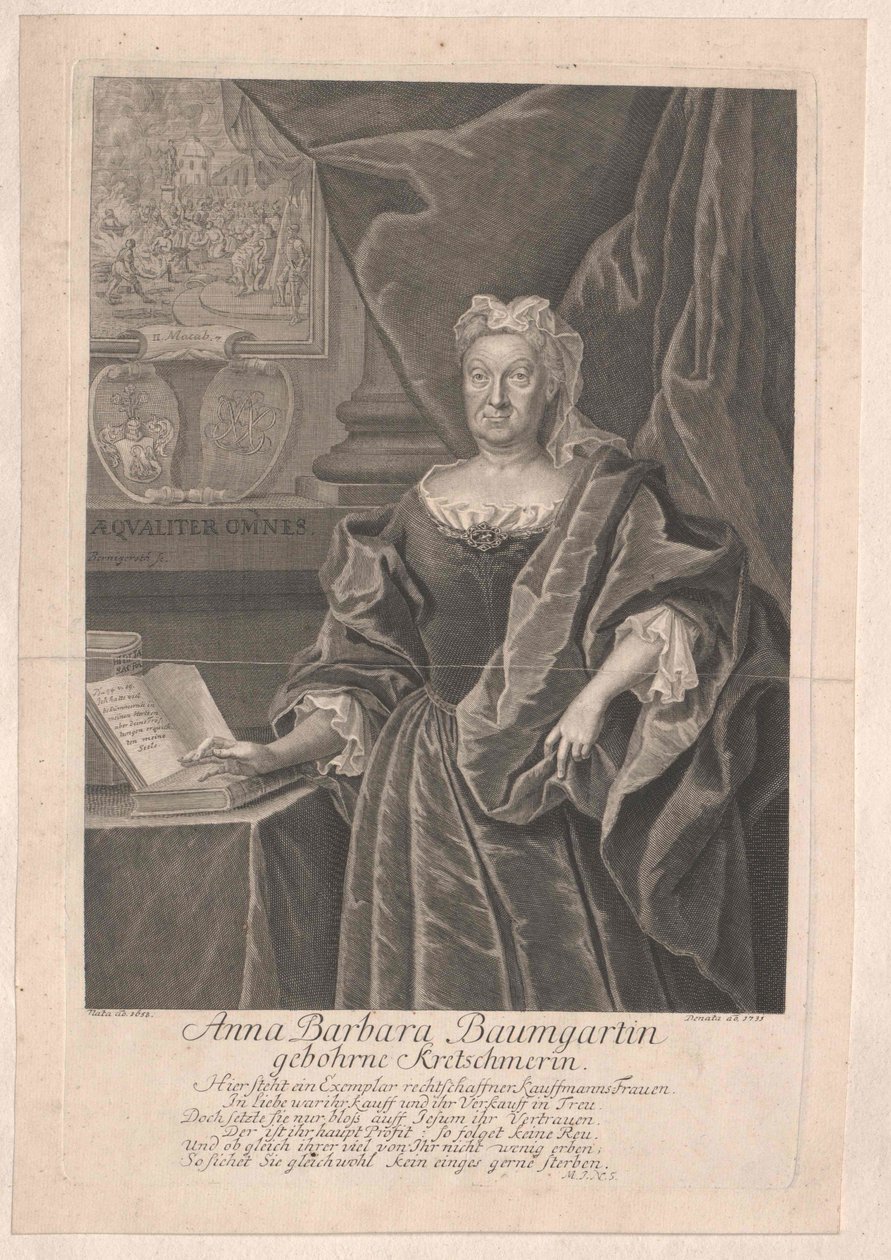 Anna Barbara Kretschmer af Artist Unknown