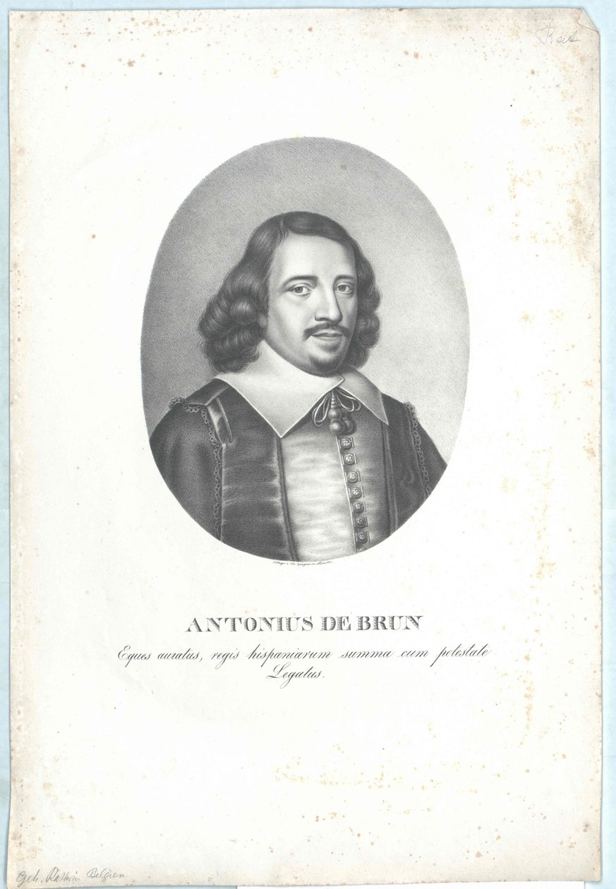 Antoine de Brun (tryk) af Artist Unknown