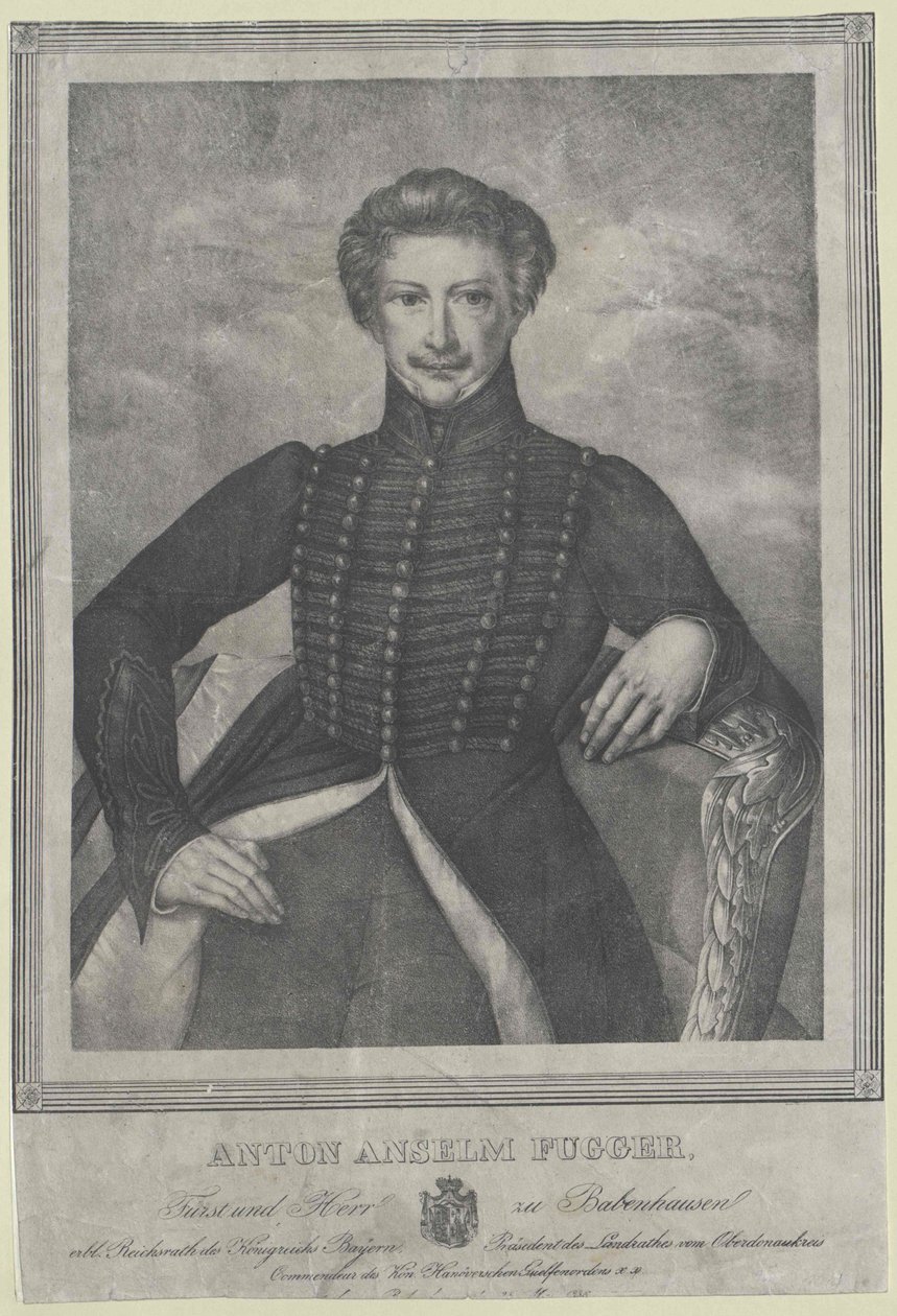 Anton Anselm greve Fugger-Babenhausen af Artist Unknown