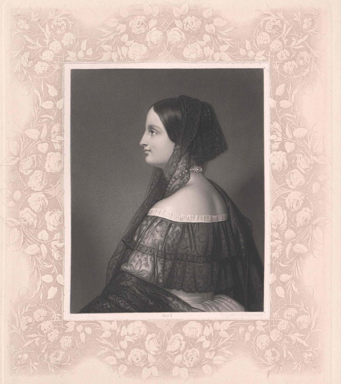 Ærkehertuginde af Østrig-Toscana Auguste (print) af Artist Unknown