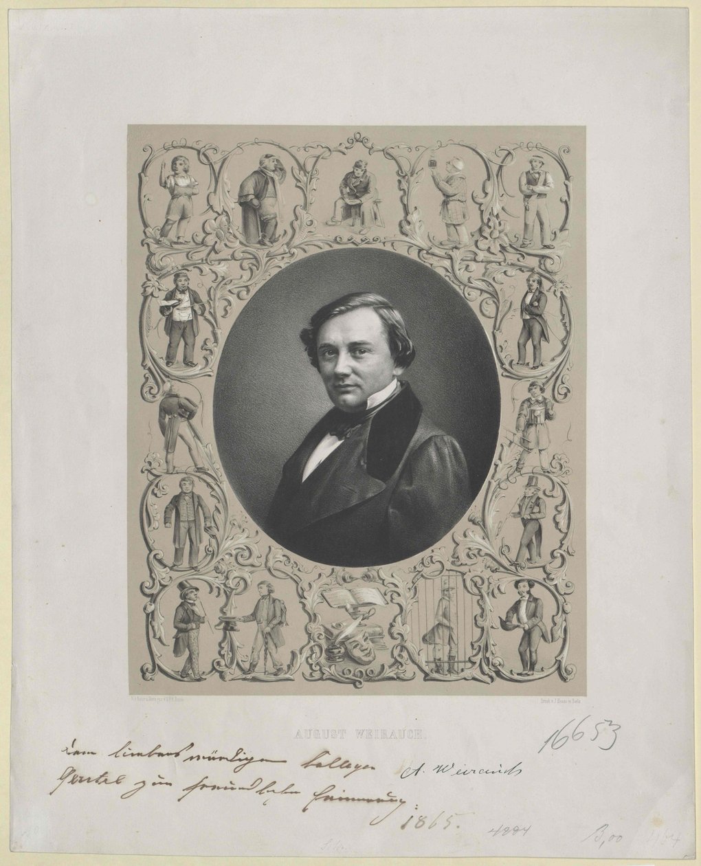 August Weihrauch (print) af Artist Unknown