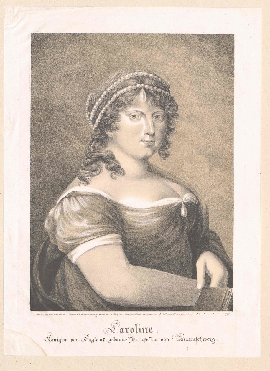 Caroline Amalie af Braunschweig-Wolfenbüttel, af Artist Unknown
