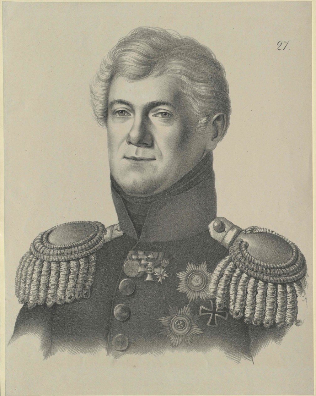 Dimitrij Vladimirovich greve Galitzin (print) af Artist Unknown