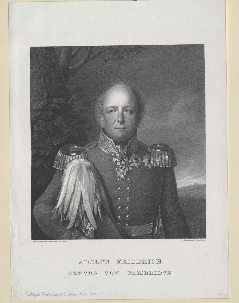 Hertug af Cambridge Adolf Friedrich af Artist Unknown