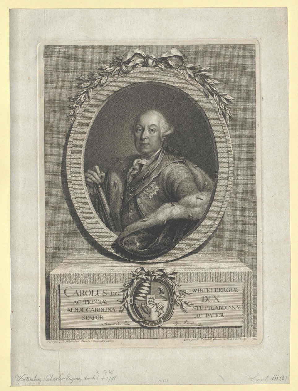 Hertug af Württemberg Charles II Eugene af Artist Unknown