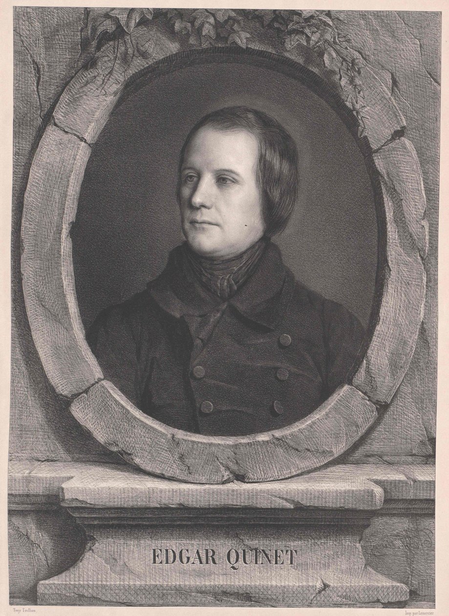 Edgar Quinet (print) af Artist Unknown
