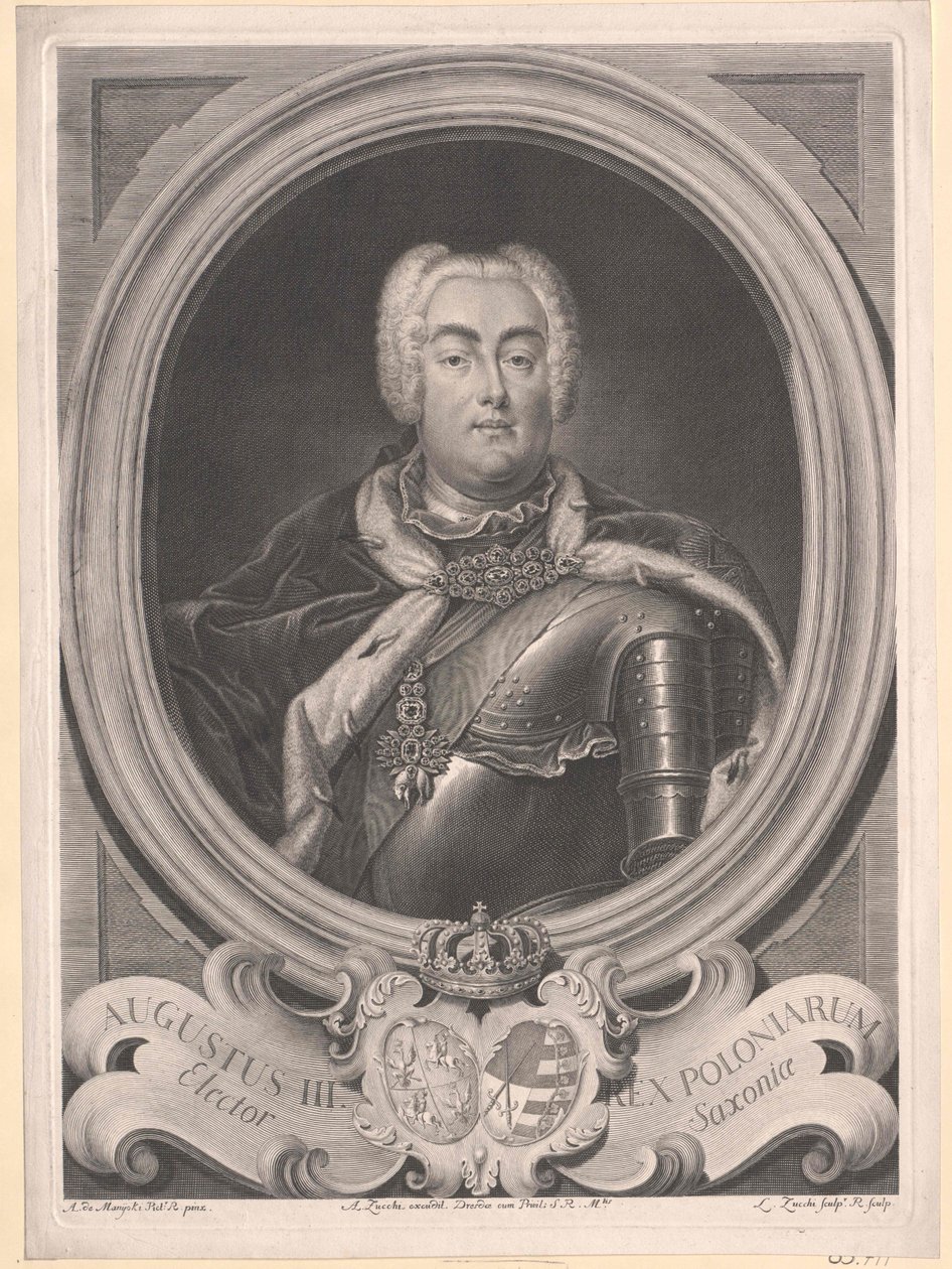 Kurfyrste af Sachsen Frederic August II af Artist Unknown