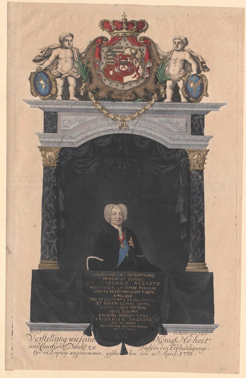 Kurfyrste af Sachsen Frederik August II af Artist Unknown