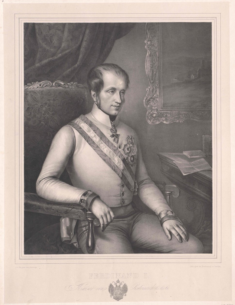 Kejser af Østrig Ferdinand I af Artist Unknown
