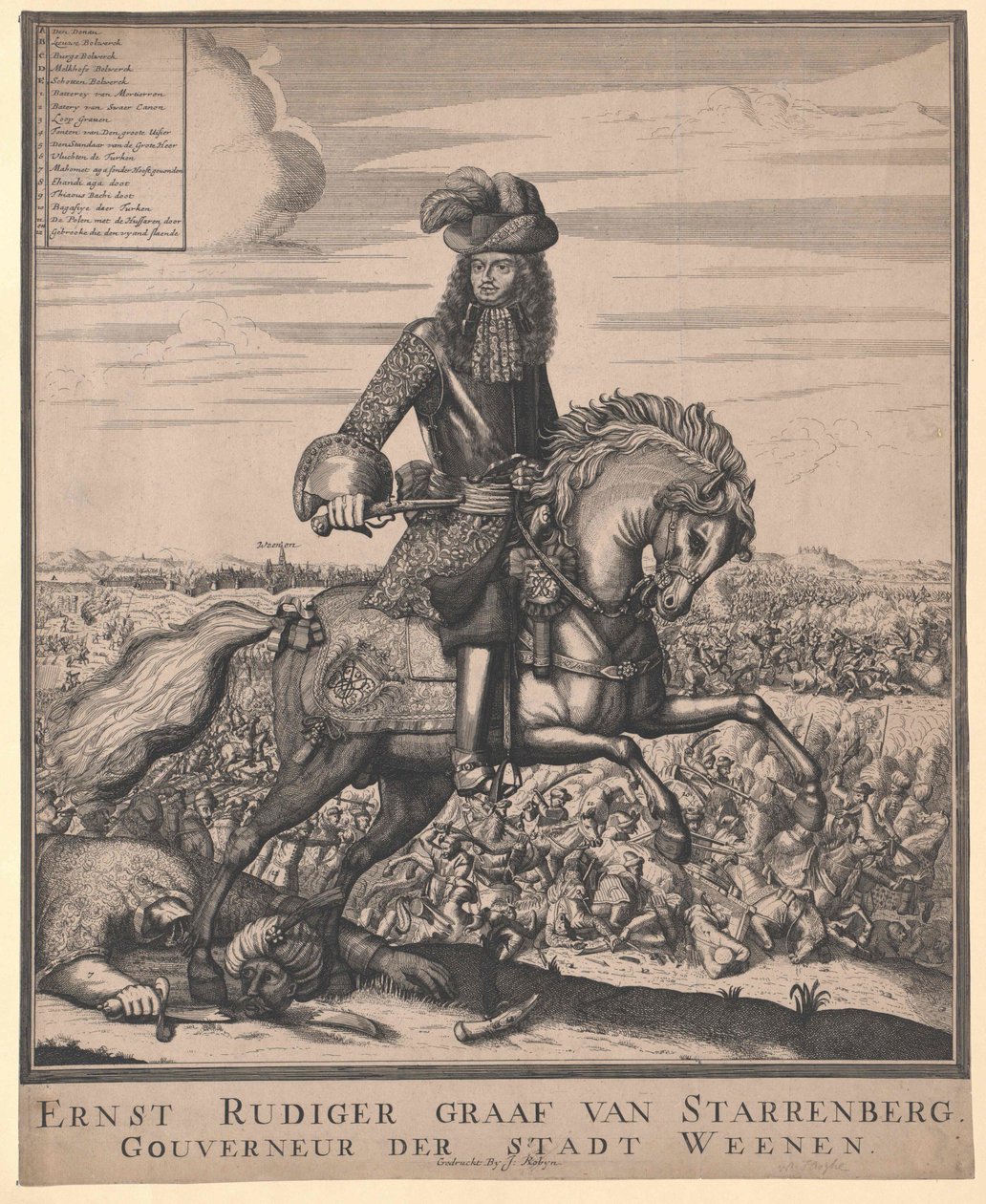 Ernst Roger Graf Starhemberg af Artist Unknown