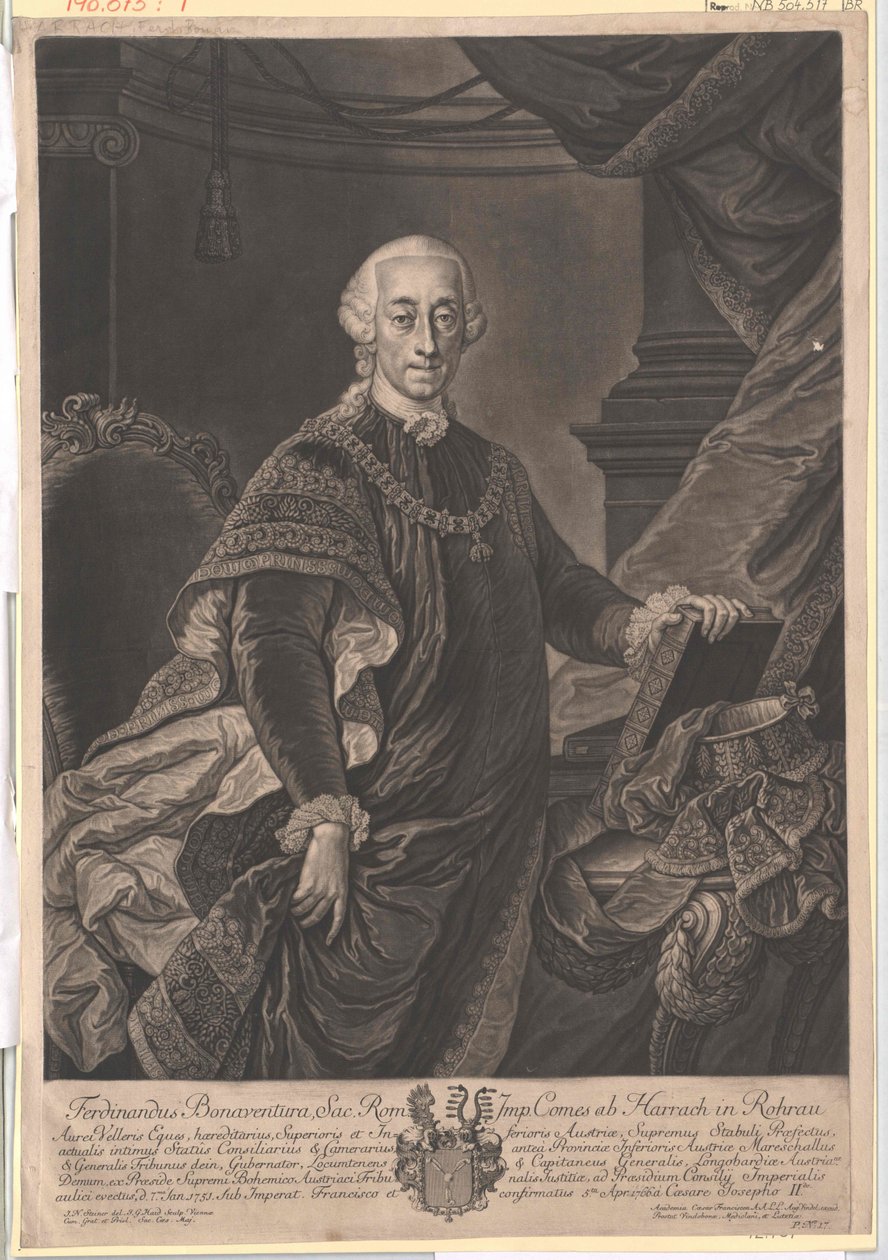 Ferdinand Bonaventure greve von Harrach af Artist Unknown