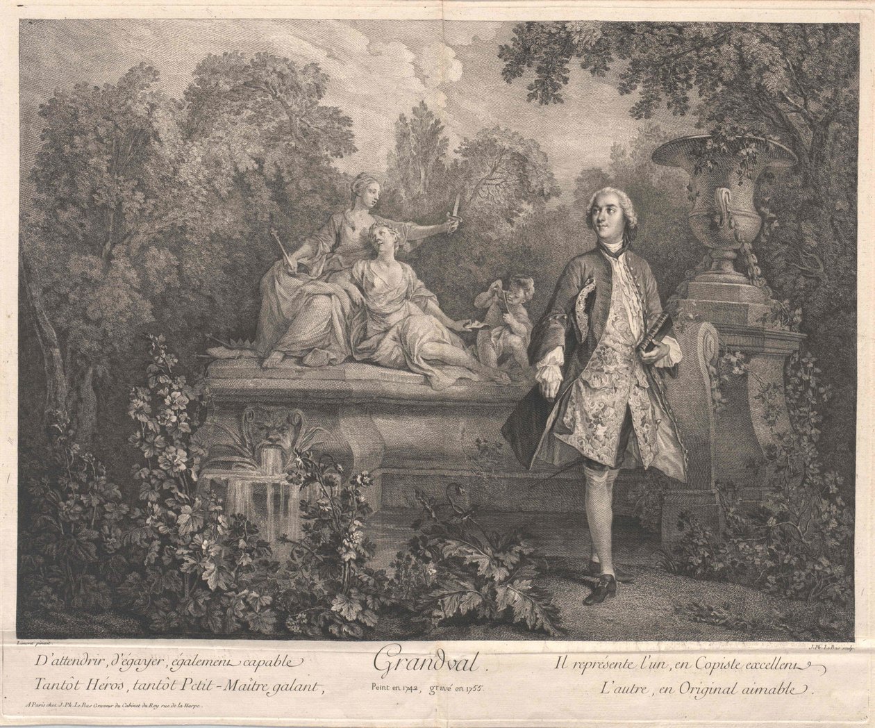 Francois Charles Racot de Grandval af Artist Unknown
