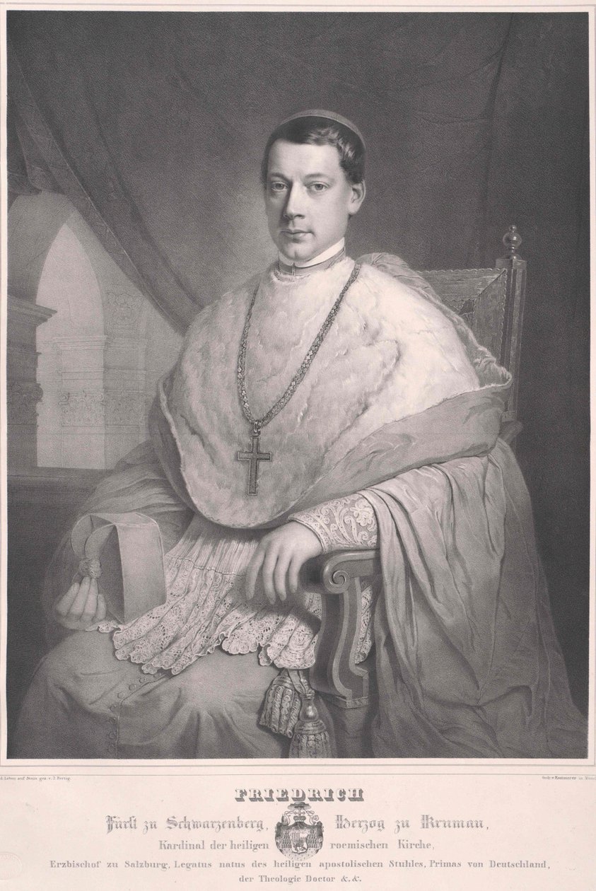 Frederik greve Schwarzenberg-Krumau af Artist Unknown
