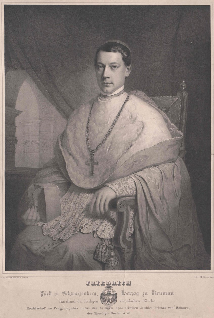 Frederik greve Schwarzenberg-Krumau af Artist Unknown