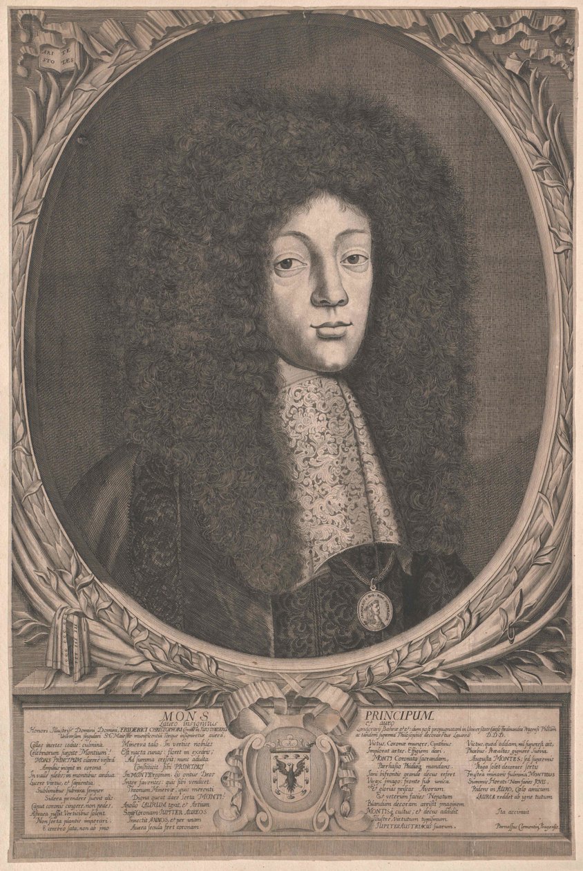 Friedrich Christoph greve af Fürstenberg (print) af Artist Unknown